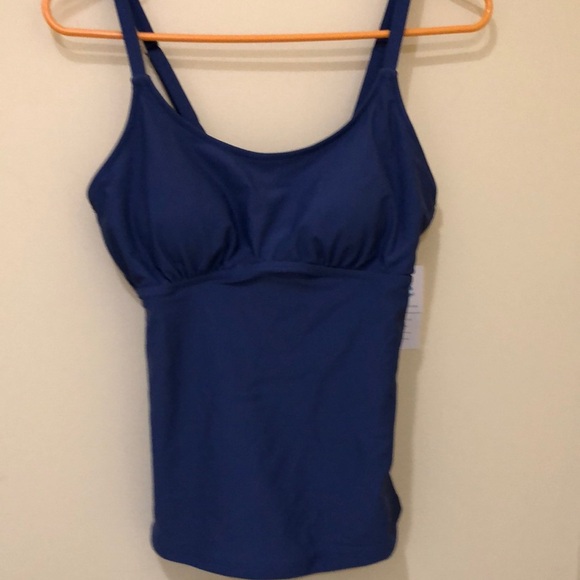 Women's Blue Swim Top - Picture 1 of 6